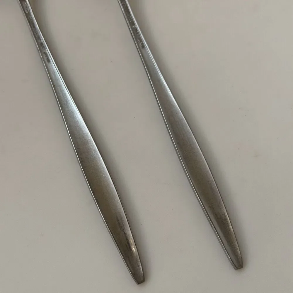 2pc AMC Venice Iced Tea Spoons 7 1/2” Stainless Japan Satin